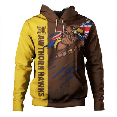 Hawthorn Hoodie Burning Passion Of Power Scratch Style