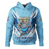 New South Wales Blues Hoodie Custom State Of Origin 2024 Passionate Fan Born To Win Ver 1