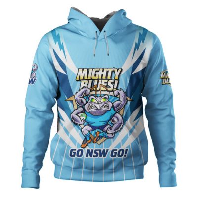 New South Wales Blues Hoodie Custom State Of Origin 2024 Passionate Fan Born To Win Ver 1