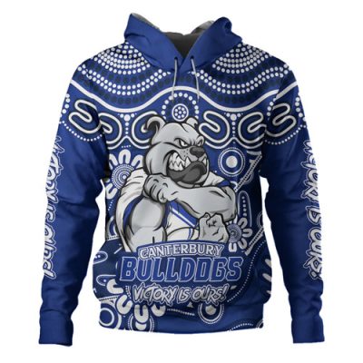 Canterbury-Bankstown Bulldogs Hoodie Aboriginal Inspired Tough Fan Rugby For Life Ver 2.0