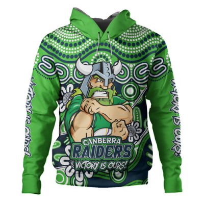 Canberra Raiders Hoodie Aboriginal Inspired Tough Fan Rugby For Life