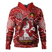 St. George Illawarra Dragons Hoodie Custom Naidoc Week 2024 Aboriginal Pattern And Torres Strait Islander Inspired