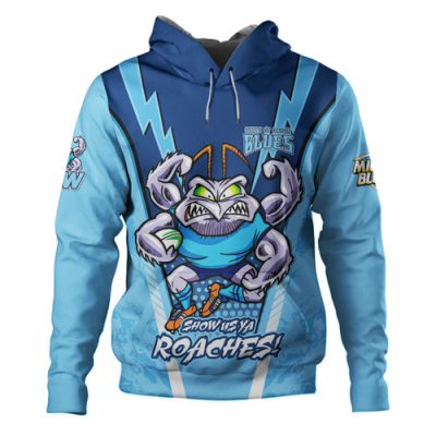 New South Wales Blues Hoodie Custom State Of Origin 2024 Show Us Ya Roaches!