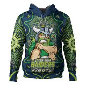 Canberra Raiders Hoodie Aboriginal Pattern Inspired Victory Is Ours