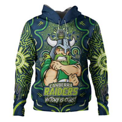Canberra Raiders Hoodie Aboriginal Pattern Inspired Victory Is Ours