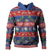 Australia Christmas Custom Hoodie - Tropical Ugly Xmas Santa Dapping And Dancing Hoodie
