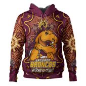 Brisbane Broncos Hoodie Aboriginal Pattern Inspired Victory Is Ours