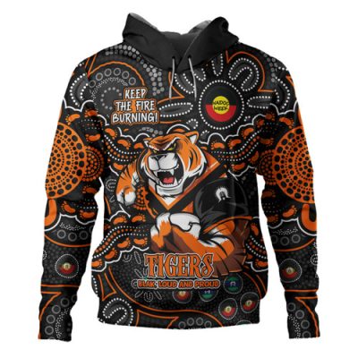 Wests Tigers Custom Hoodie - Naidoc Week and Torres Strait Island with Aboriginal Inspired Hoodie