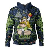 Canberra Raiders Hoodie Custom Naidoc Week 2024 Aboriginal Pattern And Torres Strait Islander Inspired