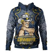 North Queensland Cowboys Hoodie Aboriginal Pattern Inspired Victory Is Ours