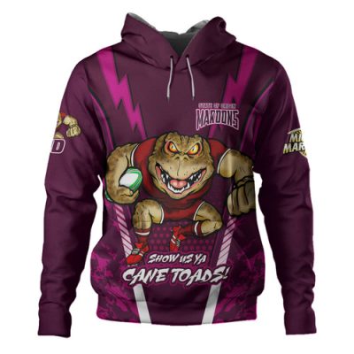 Queensland Maroons Hoodie Custom State Of Origin 2024 Show Us Ya Cane Toads!