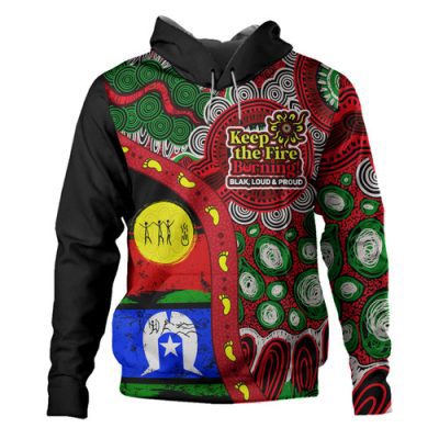 Australia Hoodie Naidoc Week Indigenous Culture Inspired Dot Art Painting With Hunting