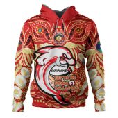 Redcliffe Dolphins Hoodie Celebrating Naidoc Week 2024 Aboriginal Dot Art Inspired