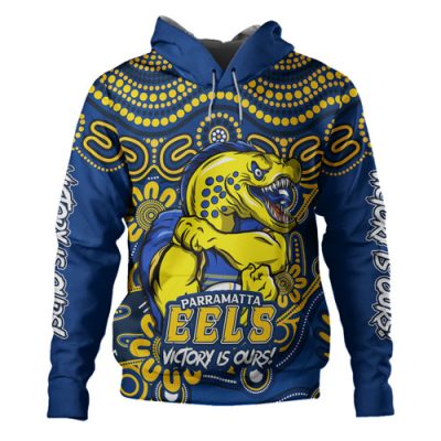 Parramatta Eels Hoodie Aboriginal Inspired Tough Fan Rugby For Life