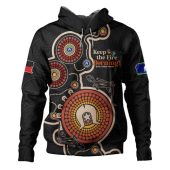 Australia Hoodie Aboriginal Dot Art Inspired Naidoc Week Keep The Fire Burning! Blak, Loud & Proud