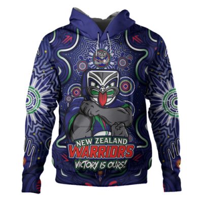 New Zealand Warriors Hoodie Aboriginal Pattern Inspired Victory Is Ours