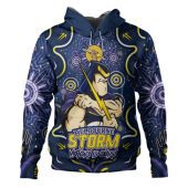 Melbourne Storm Hoodie Aboriginal Pattern Inspired Victory Is Ours