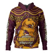 Brisbane Broncos Hoodie Aboriginal Inspired Tough Fan Rugby For Life