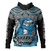Cronulla-Sutherland Sharks Hoodie Aboriginal Inspired Tough Fan Rugby For Life