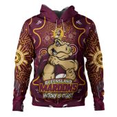 Queensland Maroons Hoodie Aboriginal Pattern Inspired Victory Is Ours