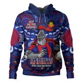 Newcastle Knights Hoodie Custom Naidoc Week 2024 Aboriginal Pattern And Torres Strait Islander Inspired
