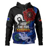 Australia Hoodie Naidoc Week 2024 Indigenous Keep The Fire Burning Aboriginal Dot Art Painting