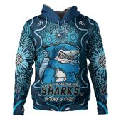 Cronulla-Sutherland Sharks Hoodie Aboriginal Pattern Inspired Victory Is Ours