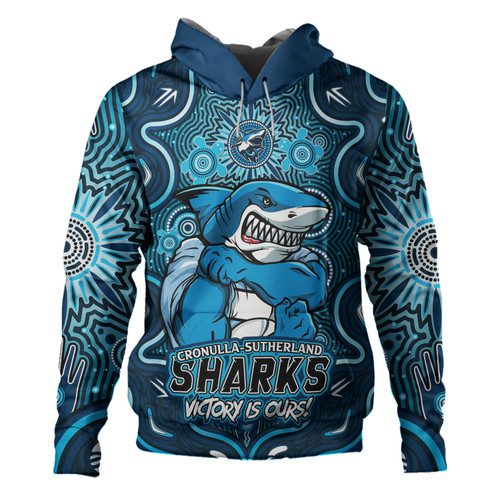 Cronulla-Sutherland Sharks Hoodie Aboriginal Pattern Inspired Victory Is Ours Cronulla-Sutherland Sharks Hoodie Aboriginal Pattern Inspired Victory Is Ours