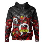 Australia Hoodie Naidoc Week Torres Strait Symbol With Aboriginal Pattern Inspired Black