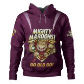 Queensland Maroons Hoodie Custom State Of Origin 2024 Passionate Fan Born To Win