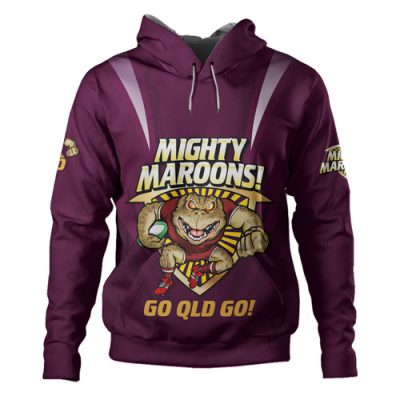 Queensland Maroons Hoodie Custom State Of Origin 2024 Passionate Fan Born To Win