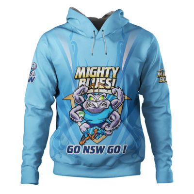 New South Wales Blues Hoodie Custom State Of Origin 2024 Passionate Fan Born To Win Ver 1