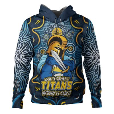 Gold Coast Titans Hoodie Aboriginal Pattern Inspired Victory Is Ours