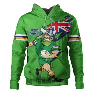 Canberra Raiders Hoodie Custom For Die Hard Fan Australia Flag Scratch Style