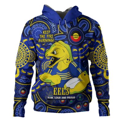 Parramatta Eels Hoodie Custom Naidoc Week 2024 Aboriginal Pattern And Torres Strait Islander Inspired