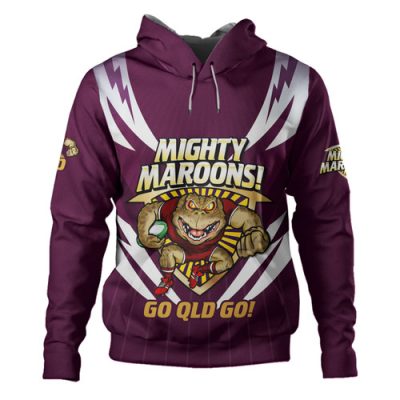 Queensland Maroons Hoodie Custom State Of Origin 2024 Passionate Fan Born To Win Ver 2