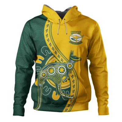 Australia Wallabies Hoodie Custom Go Wallabies Aboriginal Inspired Jersey