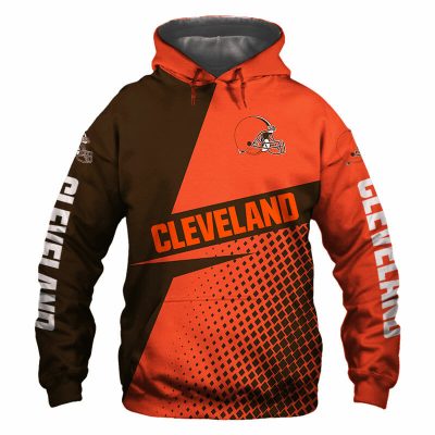 NFL Cleveland Browns Orange Pullover Hoodie V3