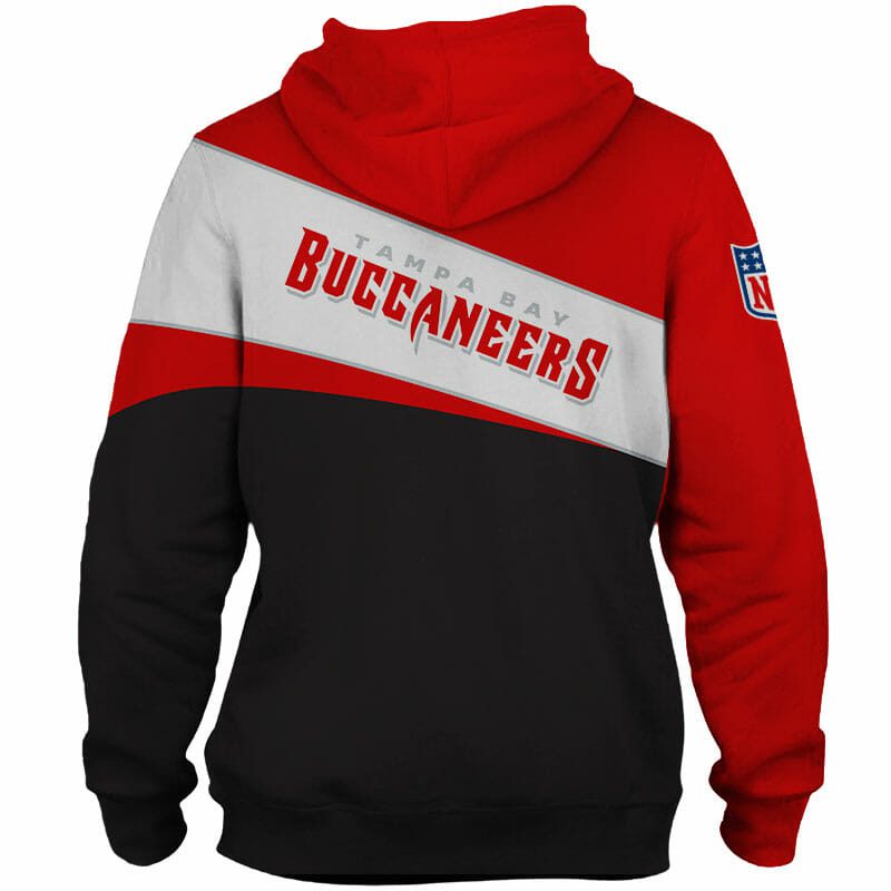 NFL Tampa Bay Buccaneers Black Red Pullover Hoodie NFL Tampa Bay Buccaneers Black Red Pullover Hoodie