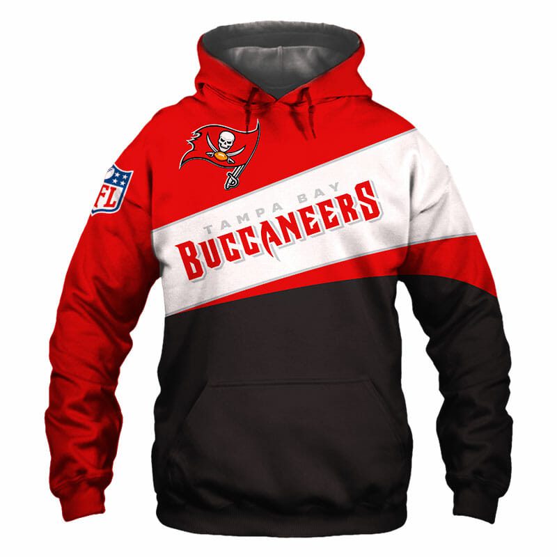 NFL Tampa Bay Buccaneers Black Red Pullover Hoodie NFL Tampa Bay Buccaneers Black Red Pullover Hoodie