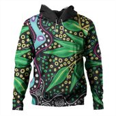 Australia Wattle Leaves Hoodie - Aboriginal Dot Art And Wattle Leaves Hoodie