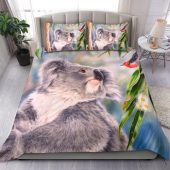 Australia Koala Bedding Set - Koala with a Scarlet Honeyeater Bedding Set