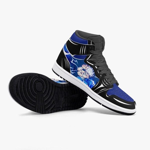 HUNTER X HUNTER Killua Zoldyck Blue Black Air Jordan 1 High Sneakers HUNTER X HUNTER Killua Zoldyck Blue Black Air Jordan 1 High Sneakers