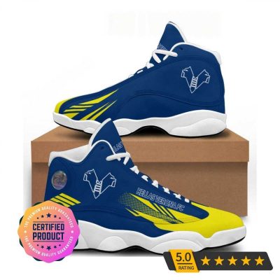 Hellas Verona FC Blue Yellow Style Air Jordan 13 Shoes