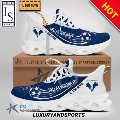 Hellas Verona FC Custom Name Blue White Max Soul Shoes