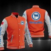 Hertha BSC Orange White Baseball Jacket