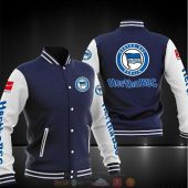Hertha BSC Dark Blue White Baseball Jacket