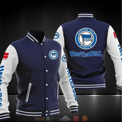 Hertha BSC Dark Blue White Baseball Jacket