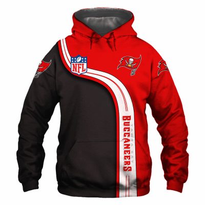 NFL Tampa Bay Buccaneers Black Red Pullover Hoodie
