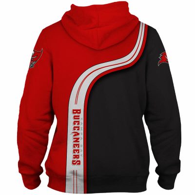 NFL Tampa Bay Buccaneers Black Red Pullover Hoodie